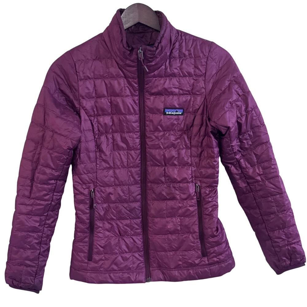 Patagonia Nano Puff Jacket Womens Xxs Burgundy Primaloft Insulated Full Zip Red